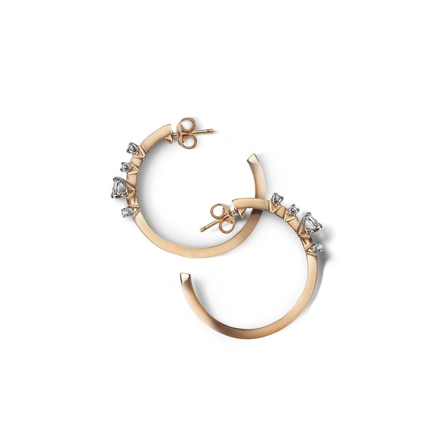 Cerchi medi 'Balance' in oro rosa e diamanti BALANCE | OR CERCHIO MEDIOAU9R CT.0,32
